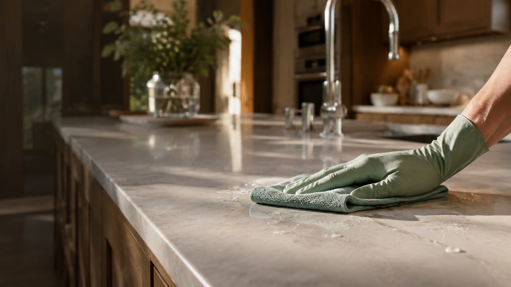 Kitchen cleaning detail